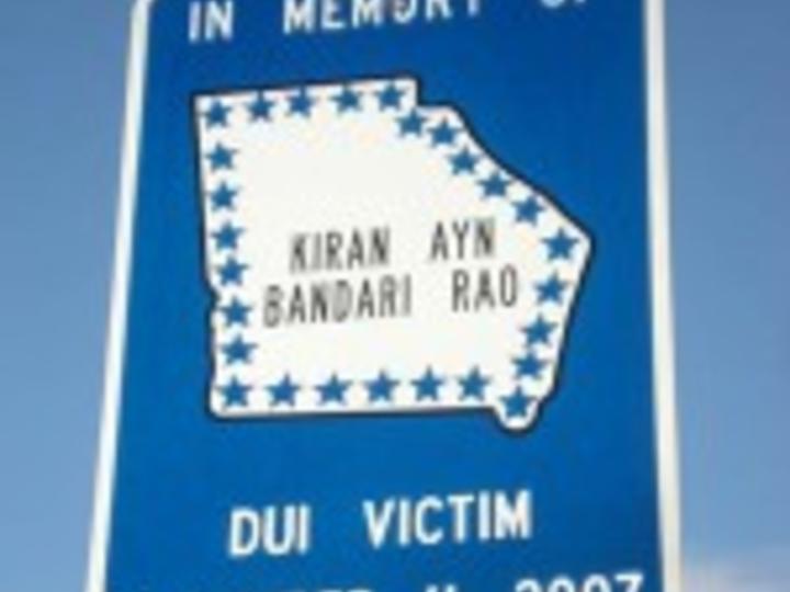 DUI Victims Memorial Sign